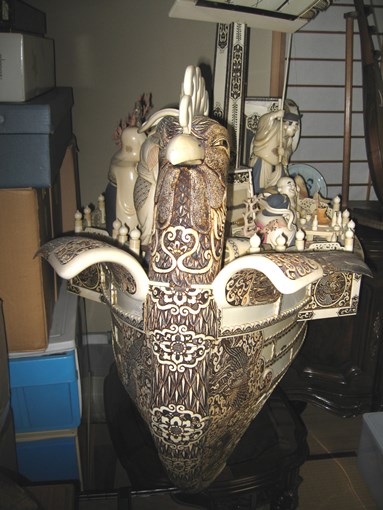 象牙 七福神 宝船 (委託販売品)