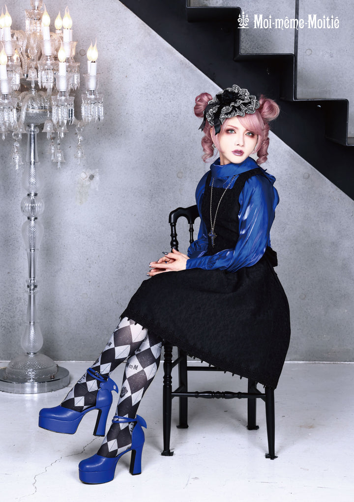 Diamond Print Overknee Socks | Moi-même-Moitié | Wunderwelt Fleur