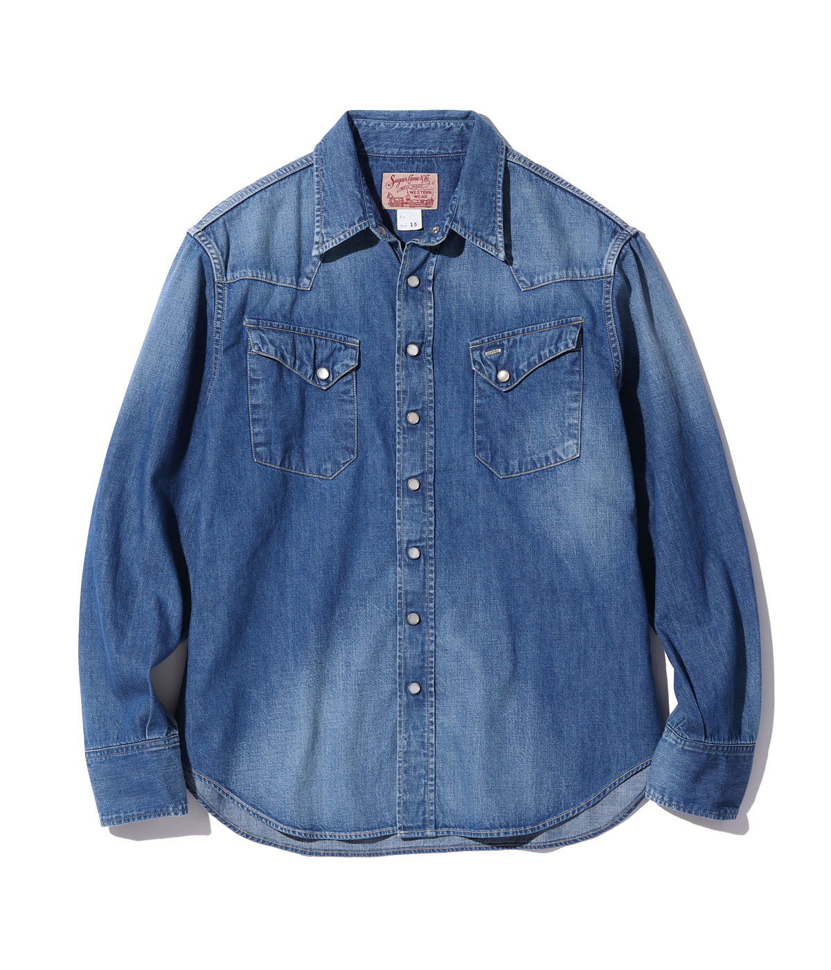 Lot No. SC29250SW / BLUE DENIM WESTERN SHIRT AGED MODEL - SUGAR