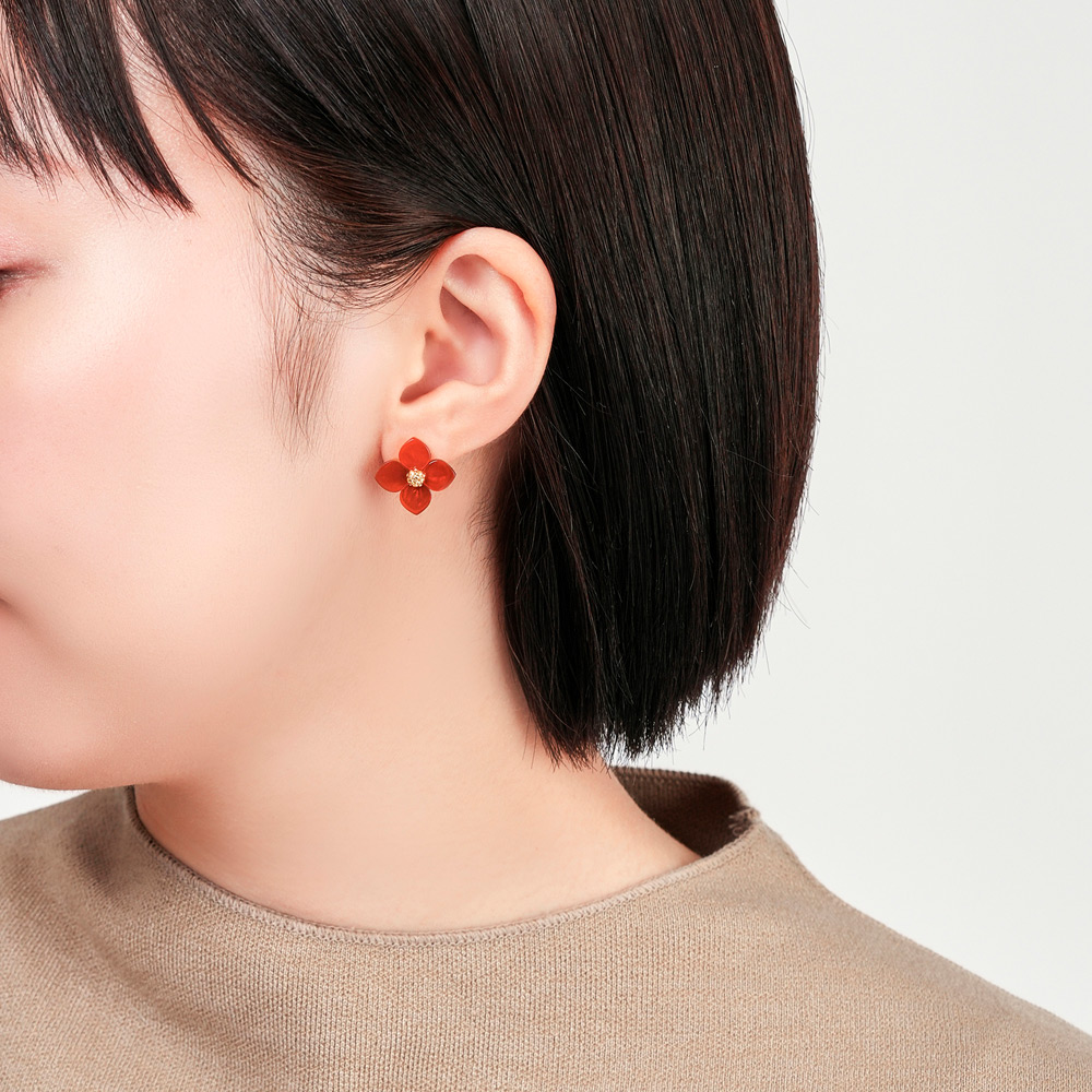 カーネリアン フラワー ピアス | 商品詳細 | 高島屋オンラインストア