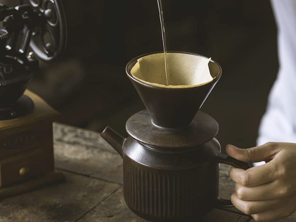 陶器 コーヒードリッパーセット ブラウン（YK-P01） – 竹美商事株式会社