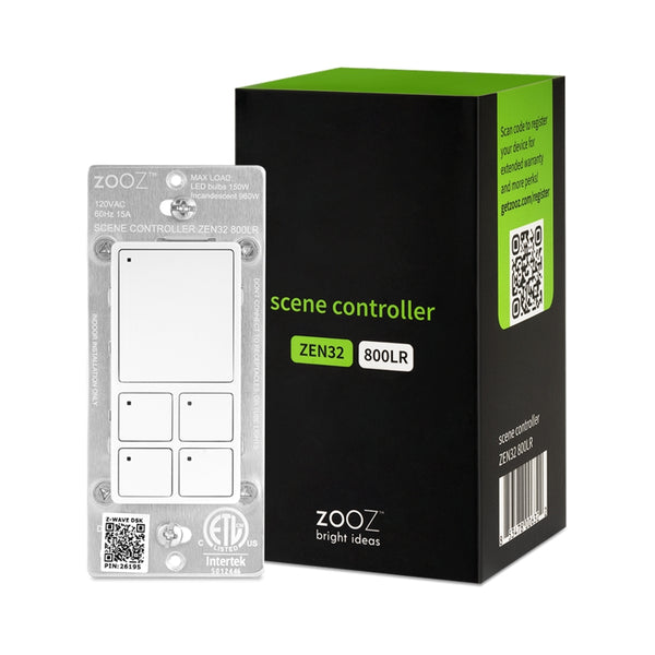 Zooz 800 Series Z-Wave Long Range Scene Controller Switch ZEN32