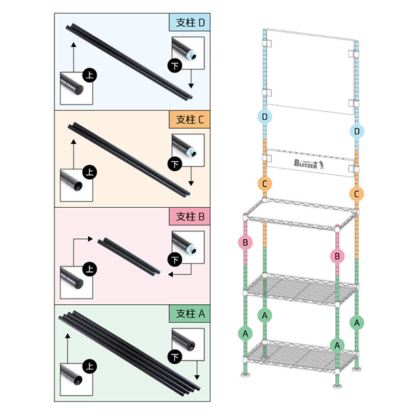 ダーツボードスタンド BLITZER ブリッツァー ブラック ホワイト マルチ