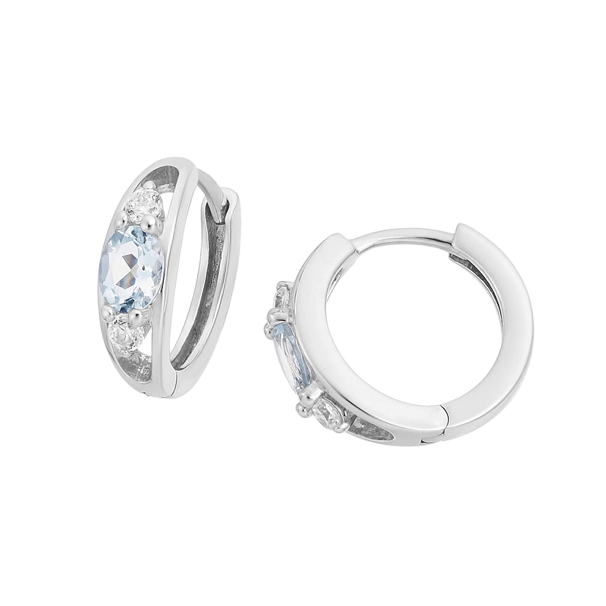 K10ホワイトゴールドアクアマリンピアス(RPE322-001)|TSUTSUMI