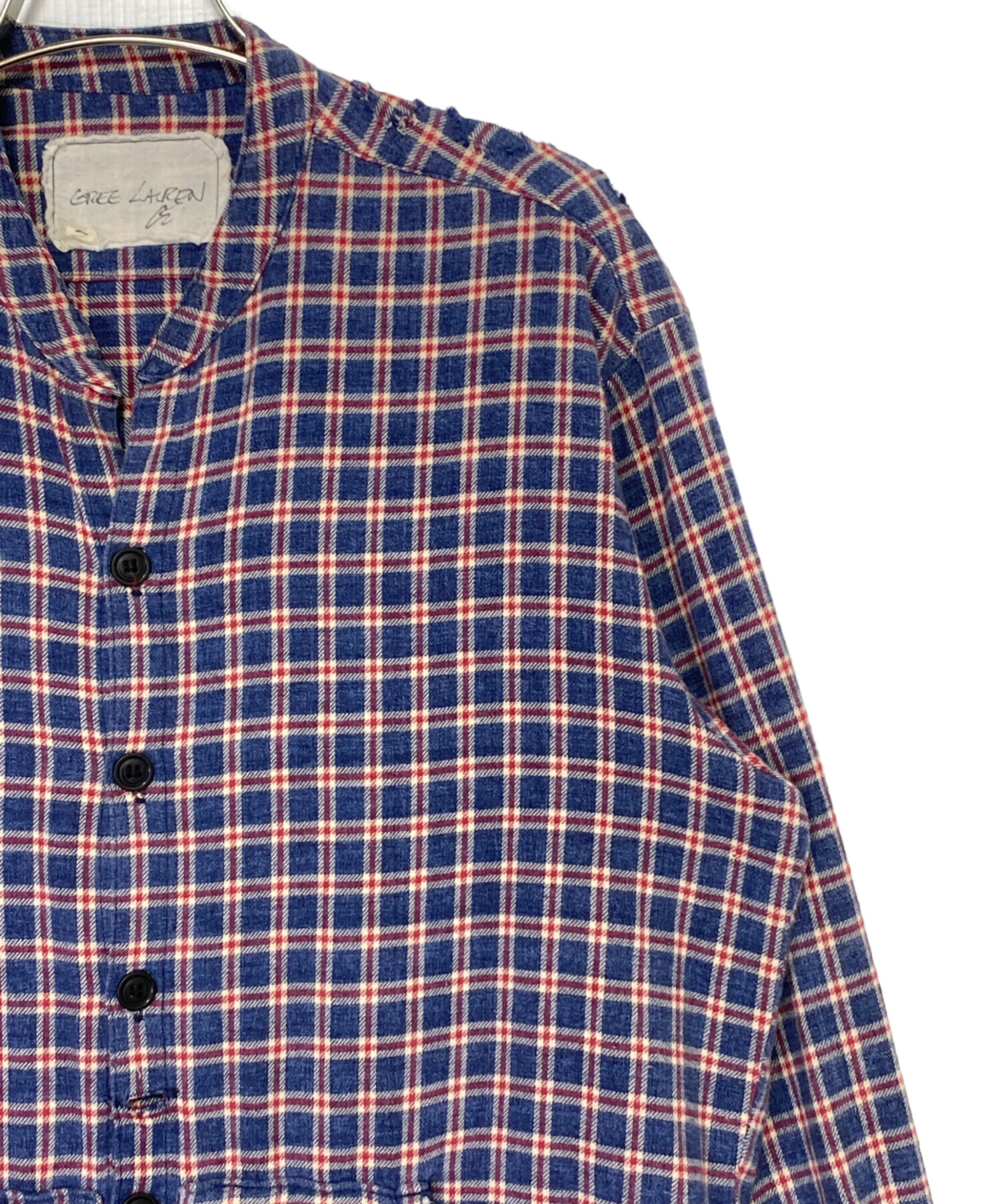 中古・古着通販】GREG LAUREN (グレッグローレン) 切替シャツ ネイビー