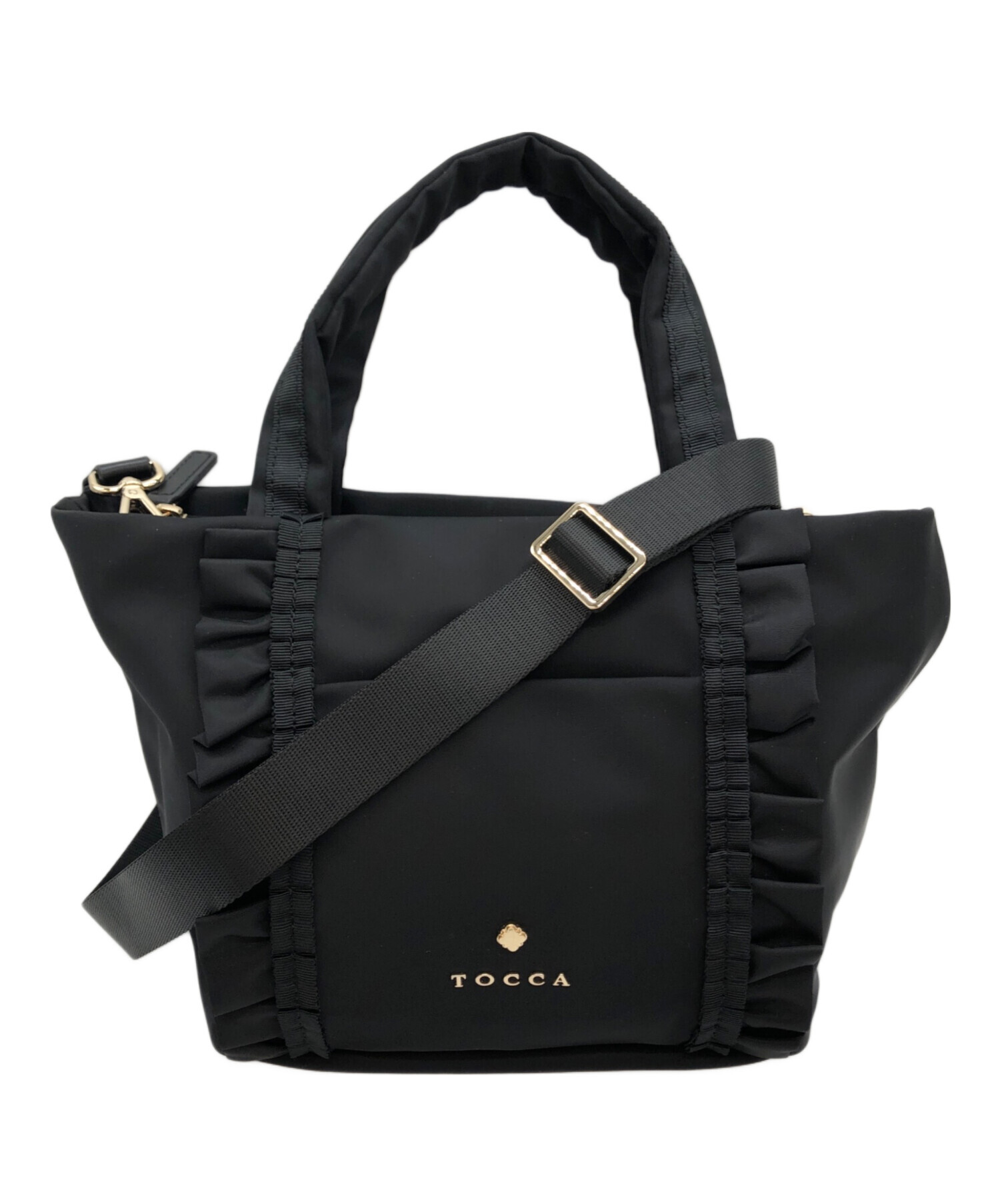 中古・古着通販】TOCCA (トッカ) フリル 2WAYバッグ ブラック