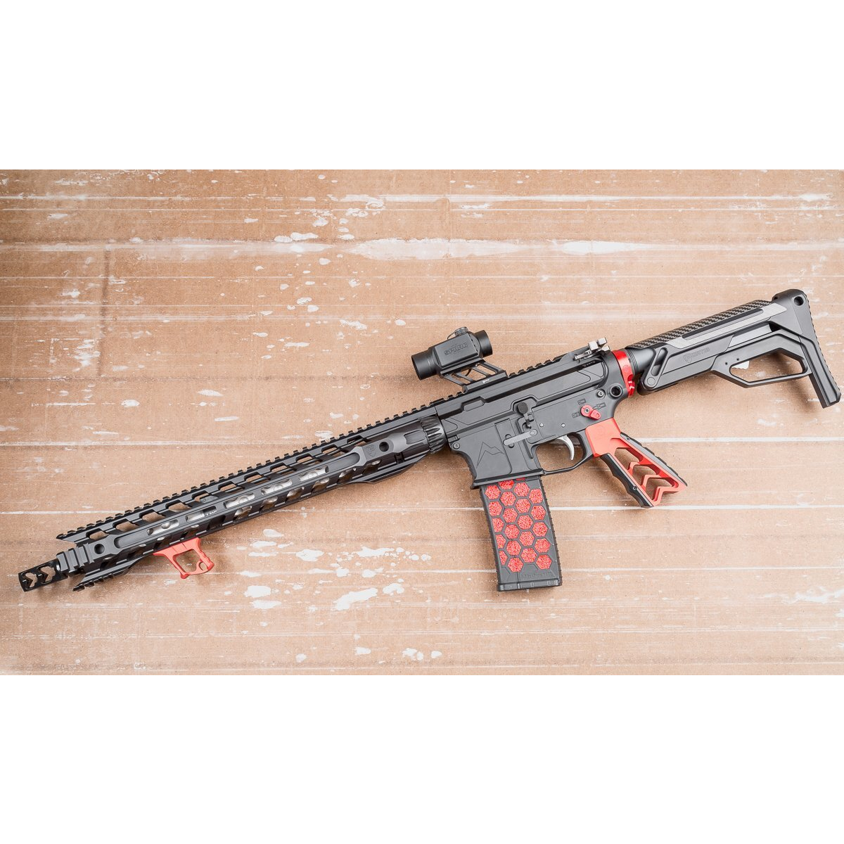 HALO AR-15 Handstop (Red) | M-LOK & KeyMod Hand Stop | Tyrant CNC