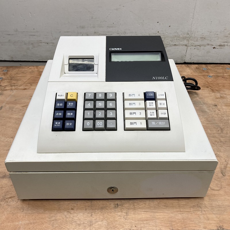 レジスター CLOVER N100LC W340×D360×H200mm 中古 業務用 店舗用