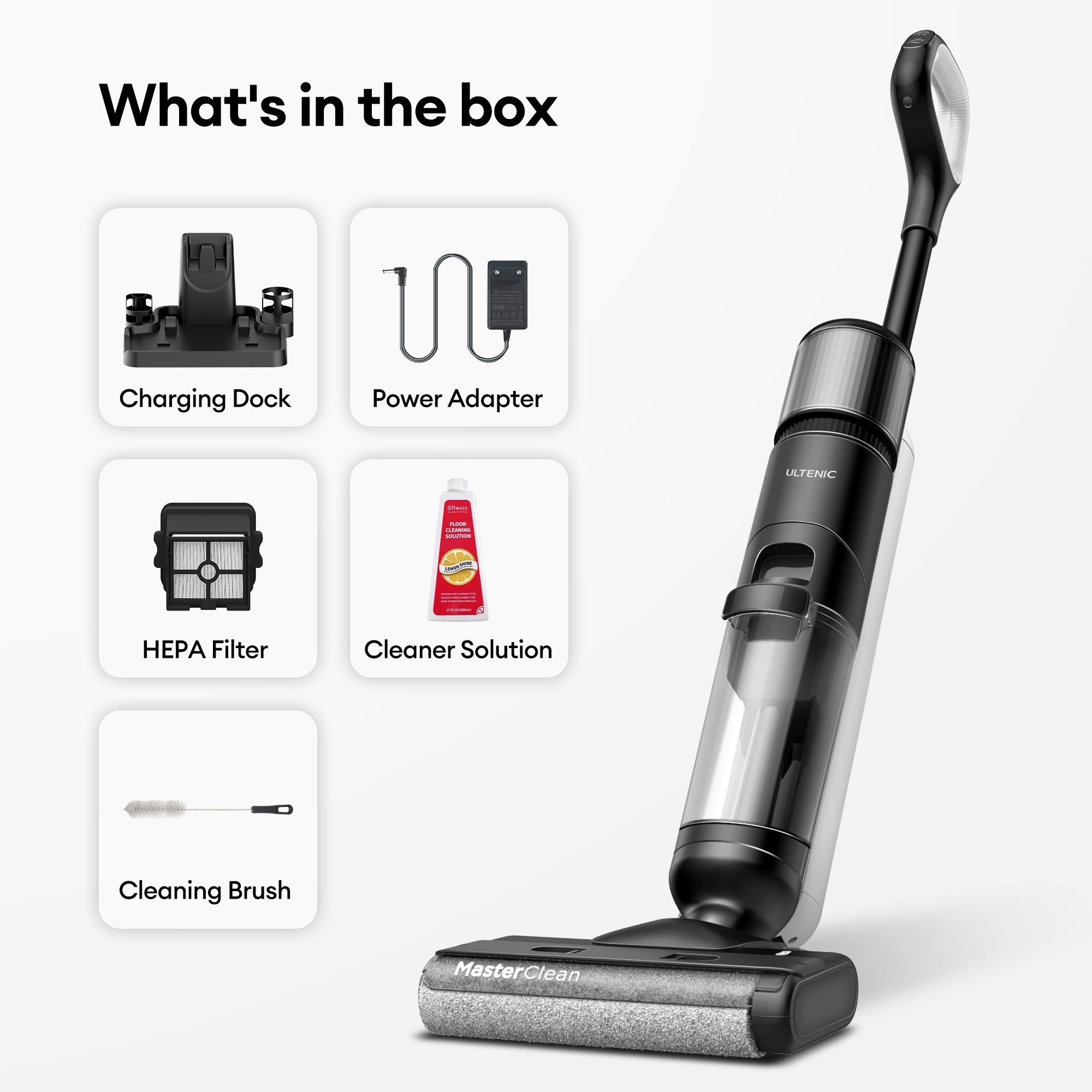 Ultenic AC1 Elite Cordless Wet Dry Vacuum | Self-Cleaning & Mop
