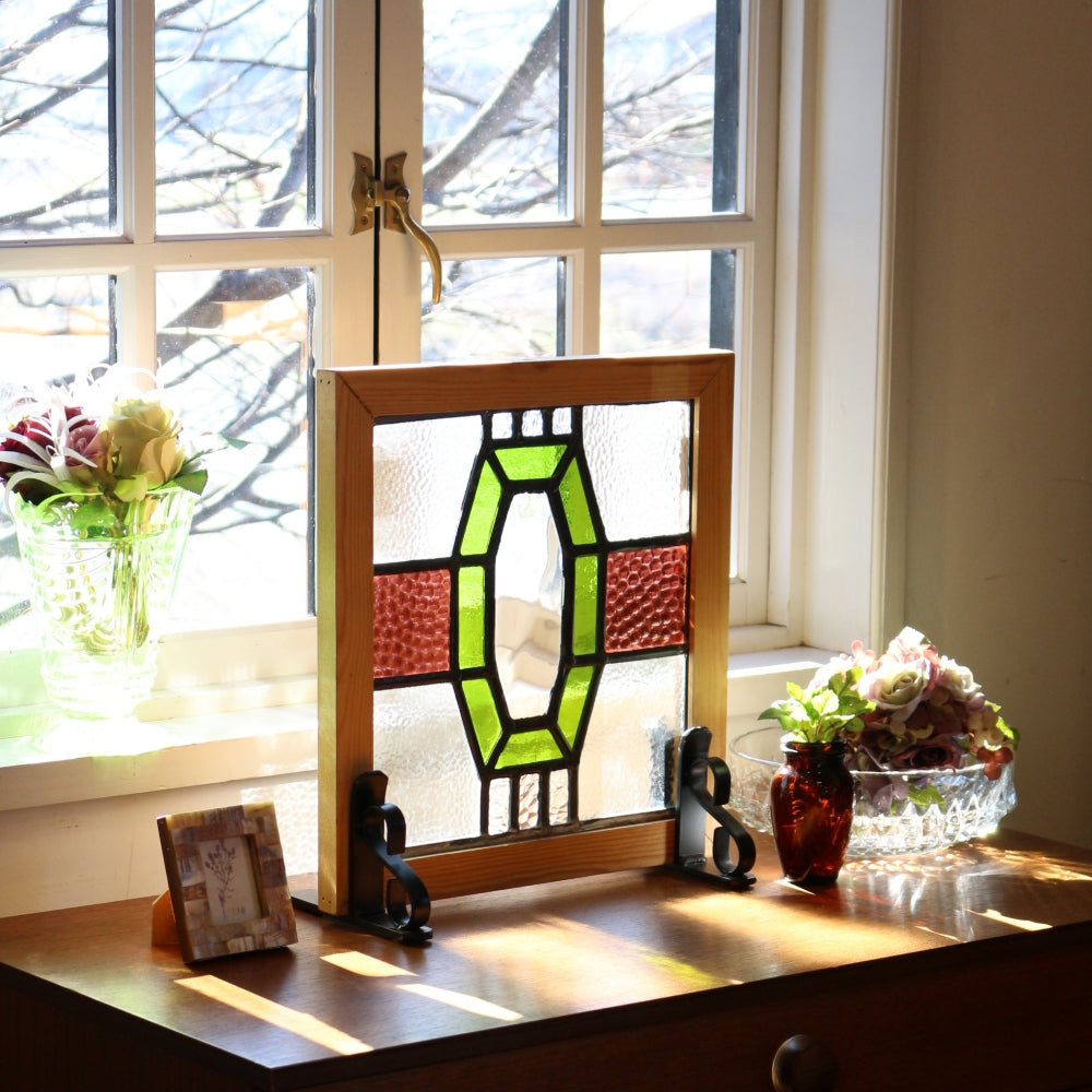 窓辺や棚にお気に入りのステンドグラスを♪ 曲線タイプのステンド