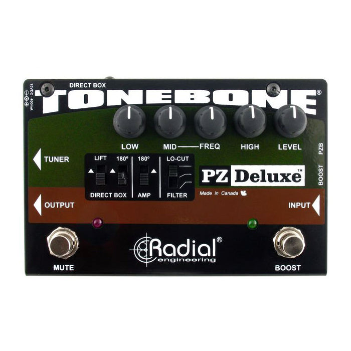 Radial Tonebone PZ Deluxe Acoustic Preamp & DI Box | Vision Guitar