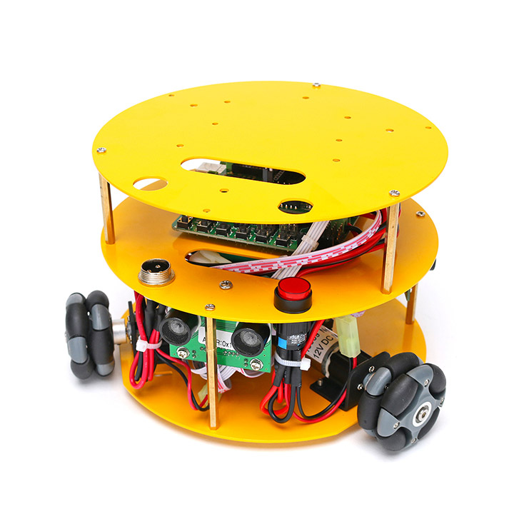 組立済】3WD48mmオムニホイールモバイルロボット (10019) : ロボット