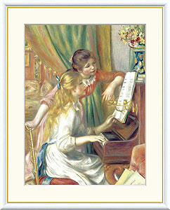 ルノワール作 ピアノに寄る少女たち