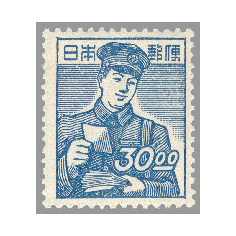 銭単位切手 郵便週間記念 昭和24年 月に雁 5面シート 9600