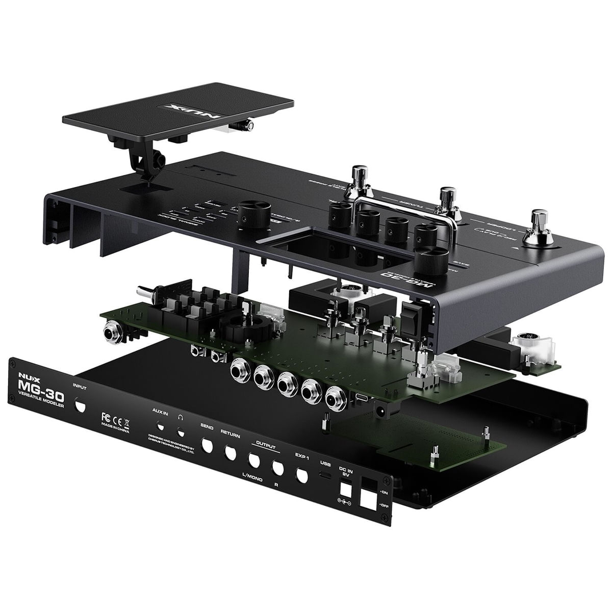 PEDALEIRA NUX MG30 MODELADOR MULTI EFEITO PARA GUITARRA