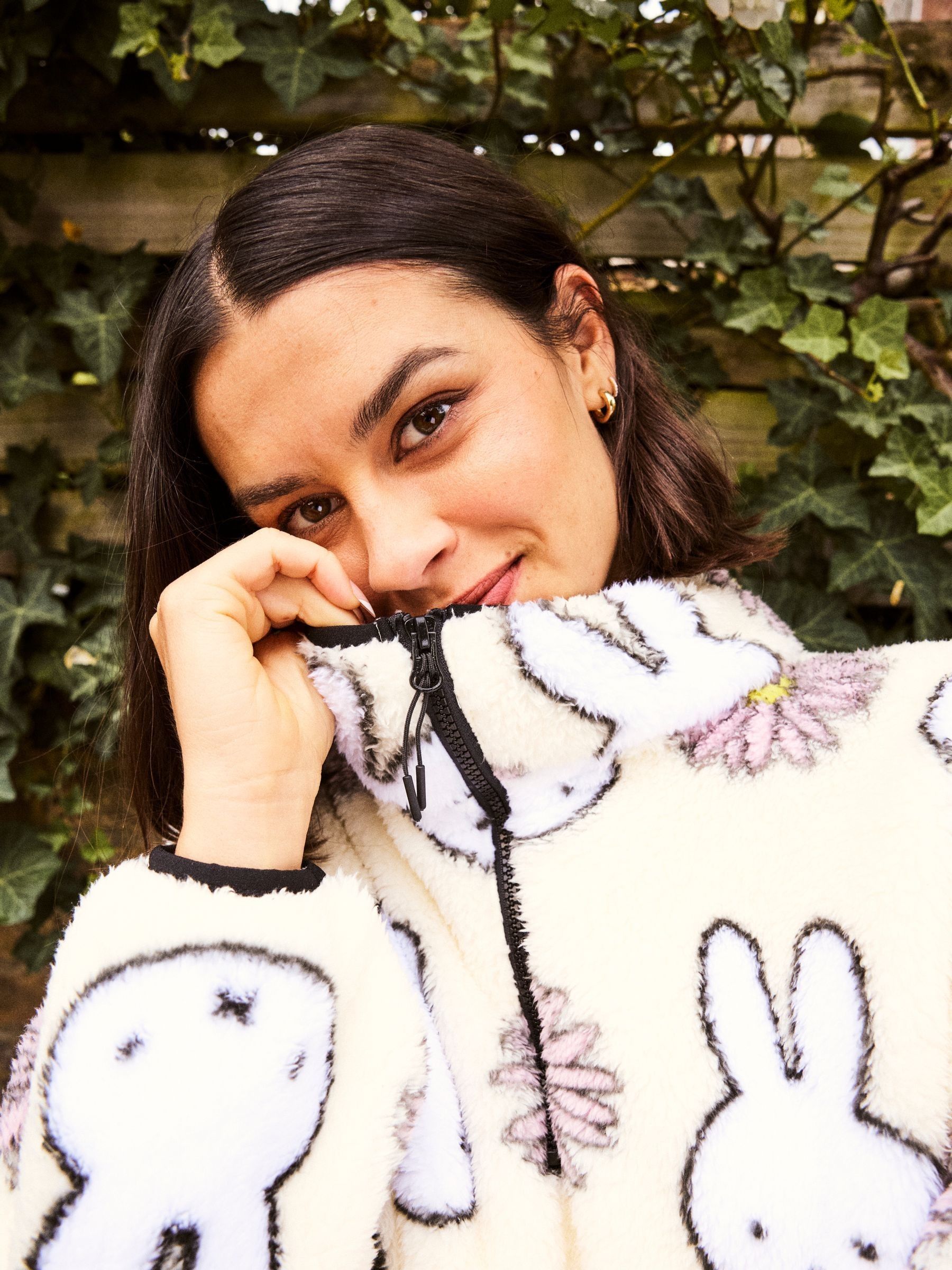 Buy Skinnydip White Miffy x Flower Longline Fleece from Next USA