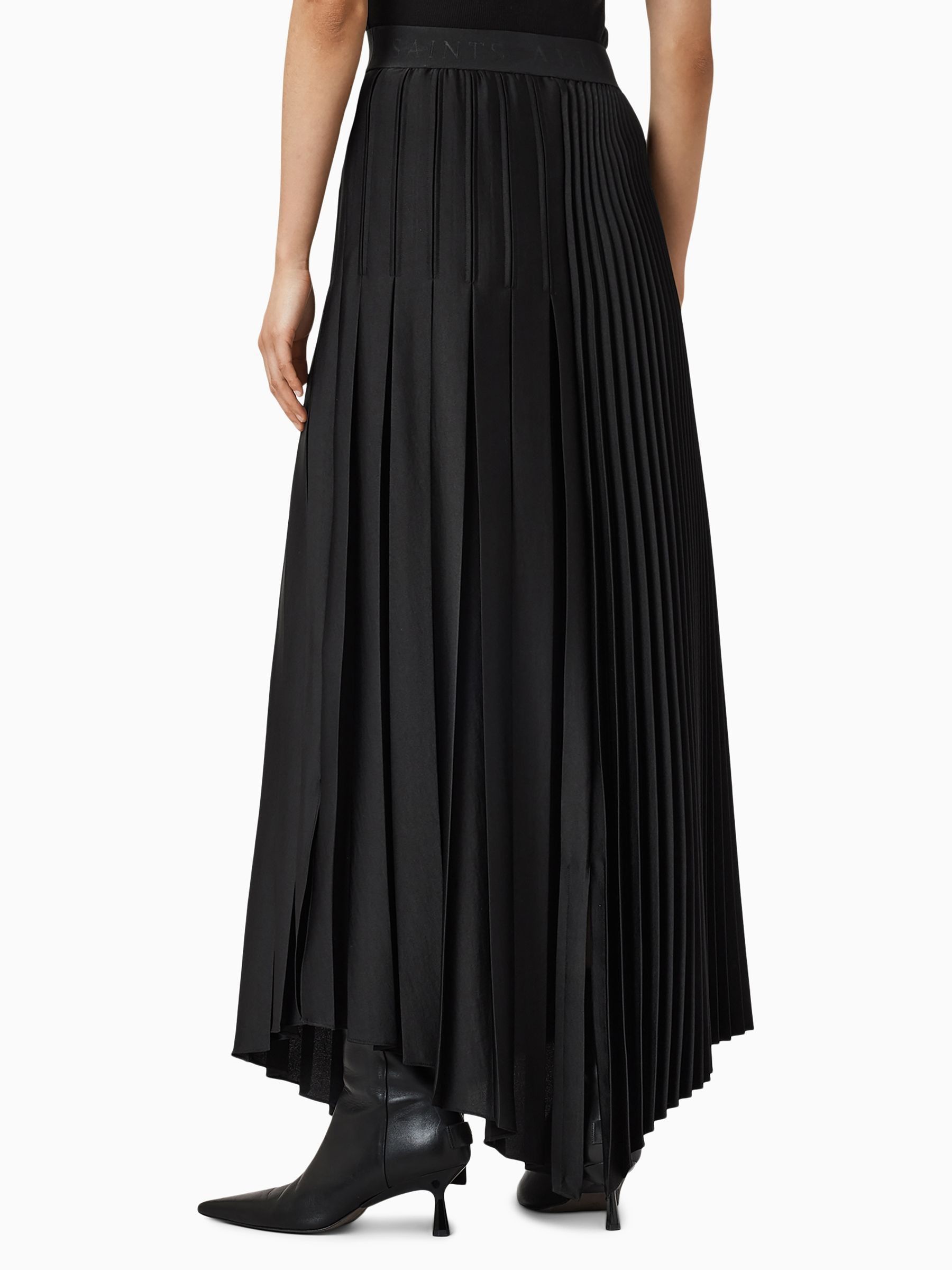 スカート thehighlights pleats 'skirt' midi black thehighlights