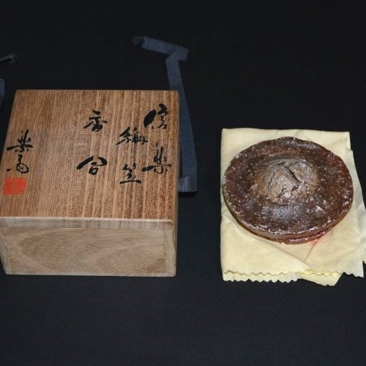 商品詳細 信楽編笠香合 高橋楽斎 9900円 信楽焼/高橋楽斎 美術工芸備前