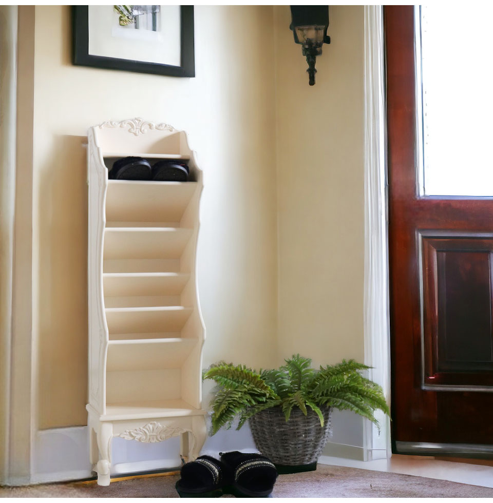 スリッパラック｜ヨーロピアンクラシックホワイト｜おしゃれインテリア