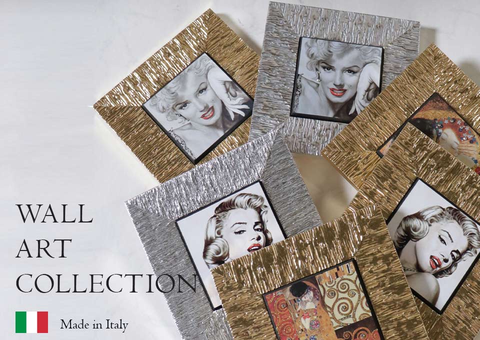 イタリア製 額絵 マリリンモンロー シルバー TypeA ウォールアート
