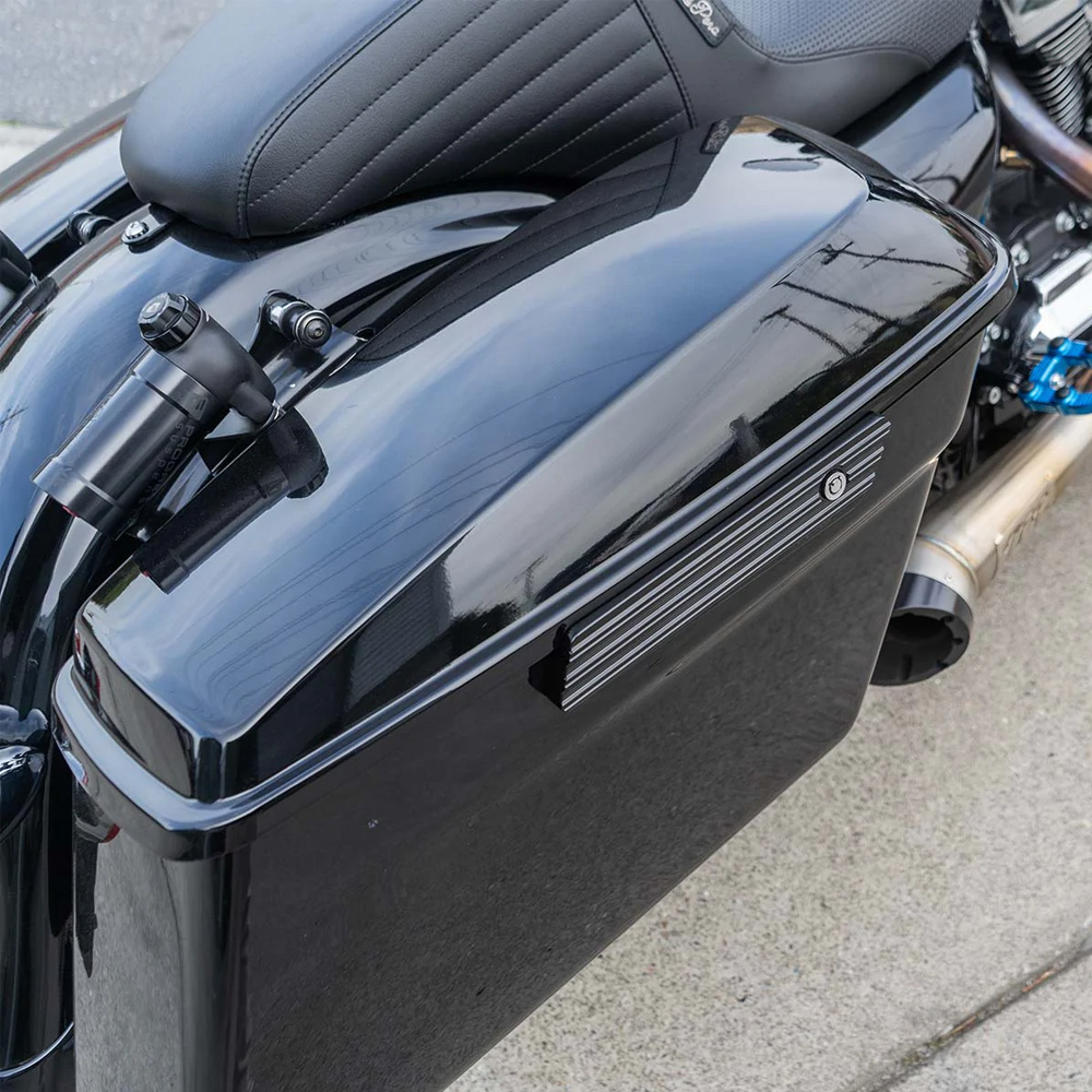 アレンネス□10ゲージ サドルバッグラッチカバー 【14年以降ツーリング