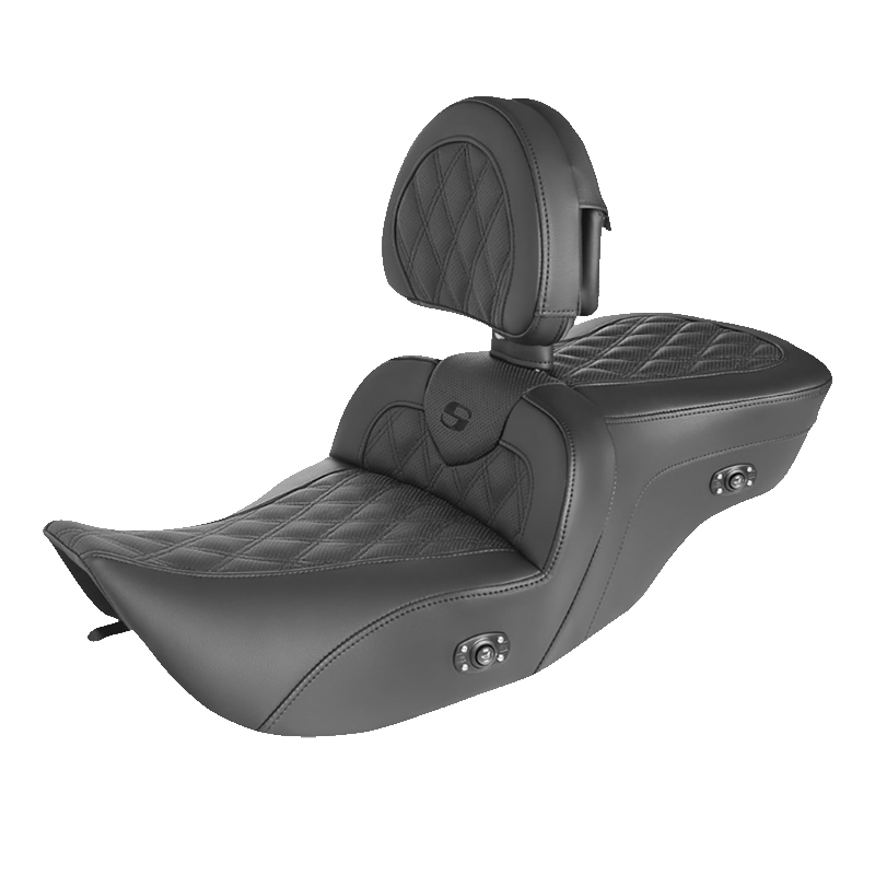 サドルマン□ロードソファ LSシート ライダー バックレスト付き(ヒート