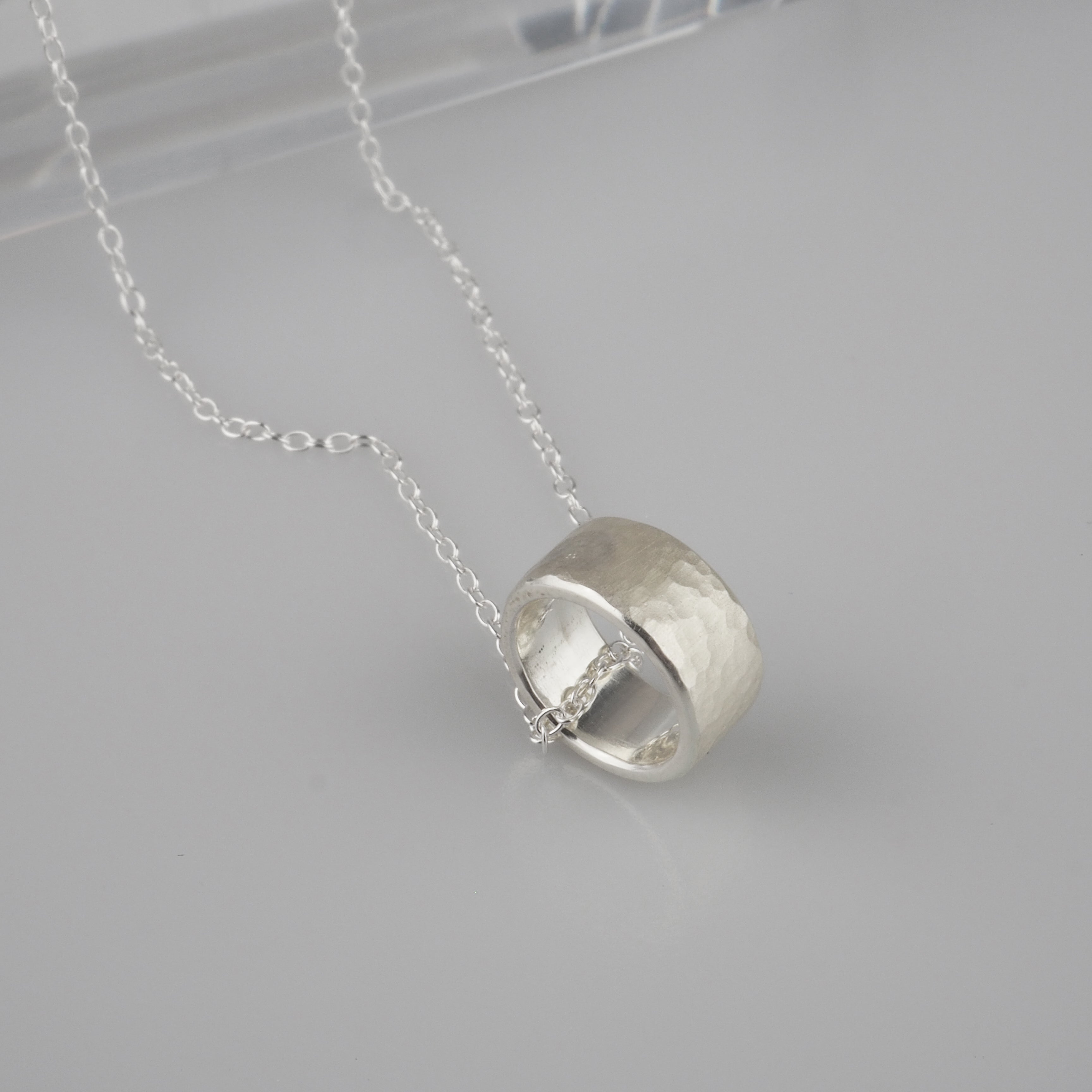 Silver Necklace -Tsuchime Ring Matte- シルバー ネックレス – yuzen