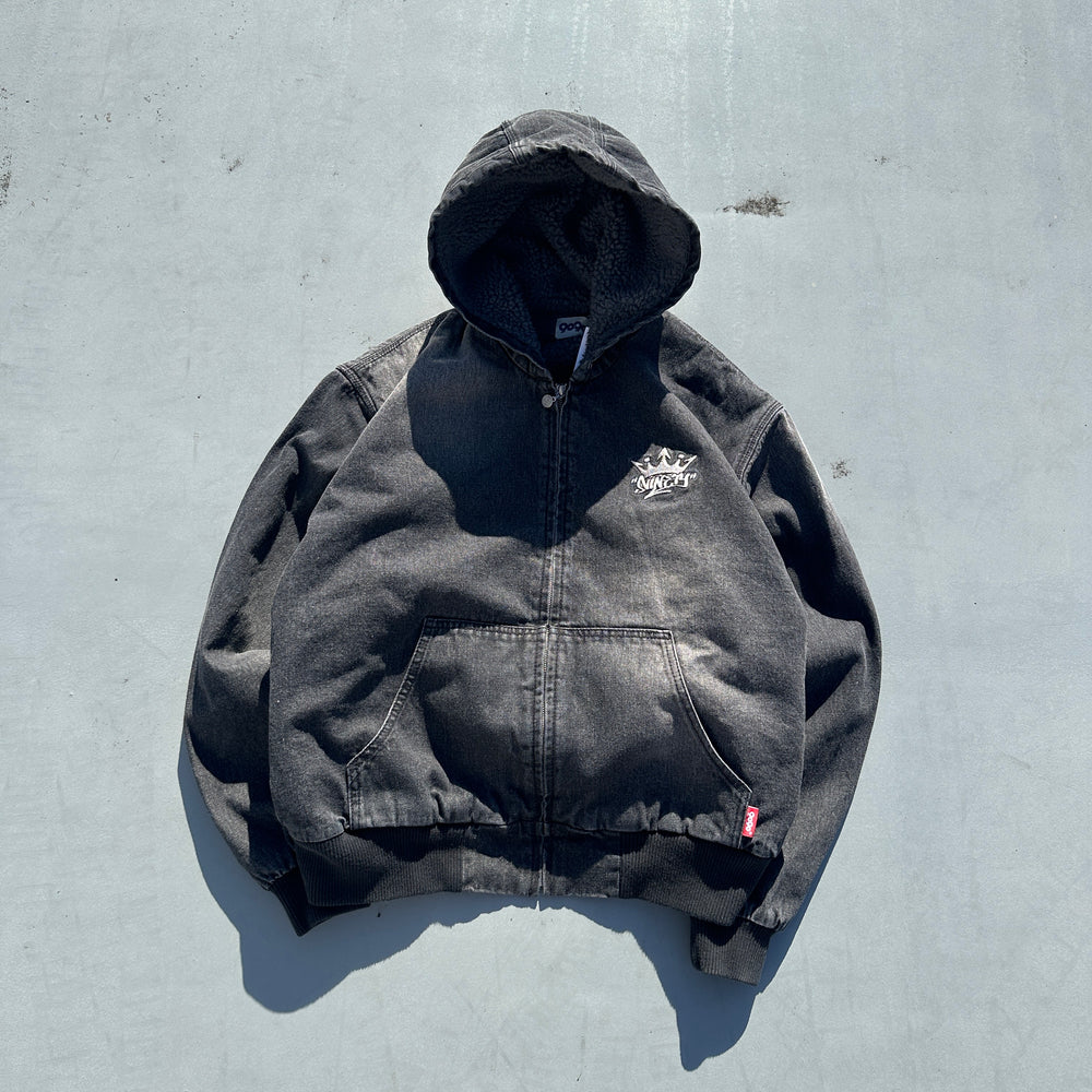 King Logo Slub Denim Zip Hoodie – YZ