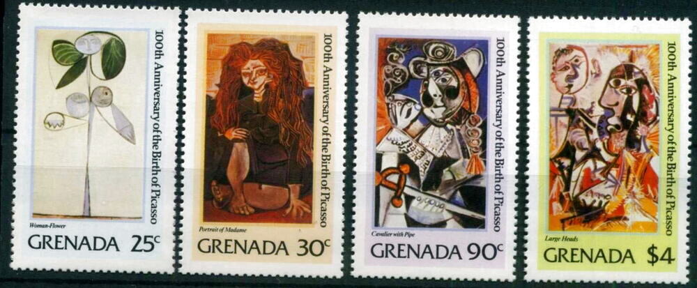 グレナダ切手 1981年 ピカソ 絵画 4種 - すてきな郵便屋さんciel