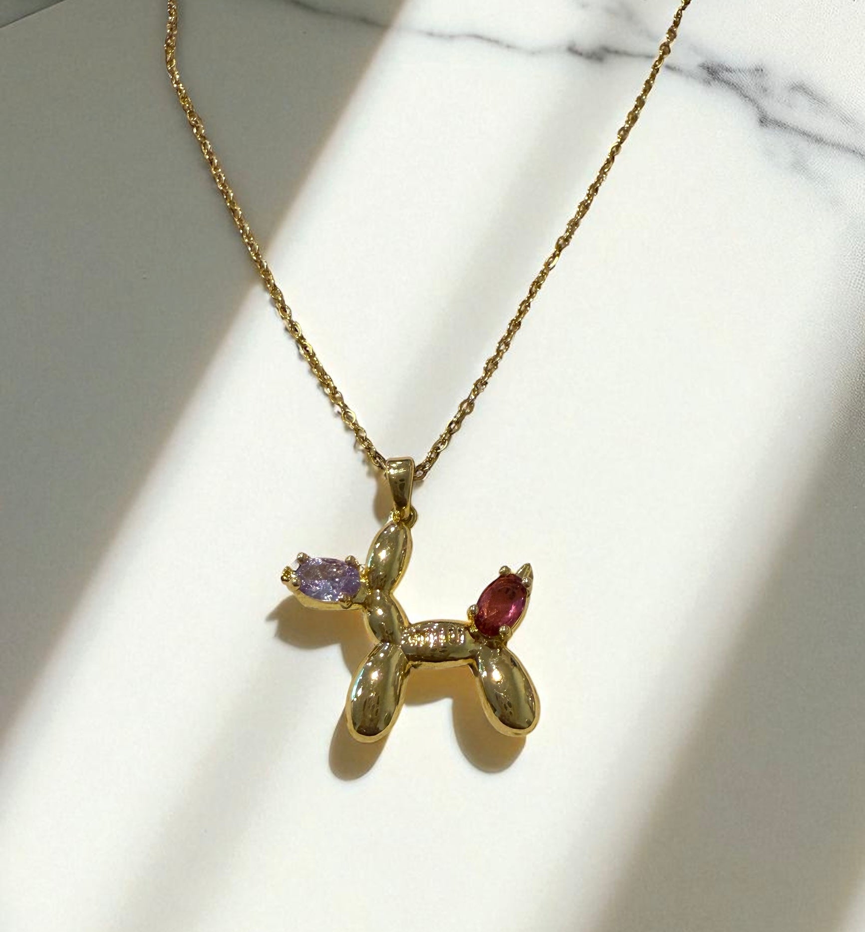 Balloon Dog Necklace - Zaree Jewelry