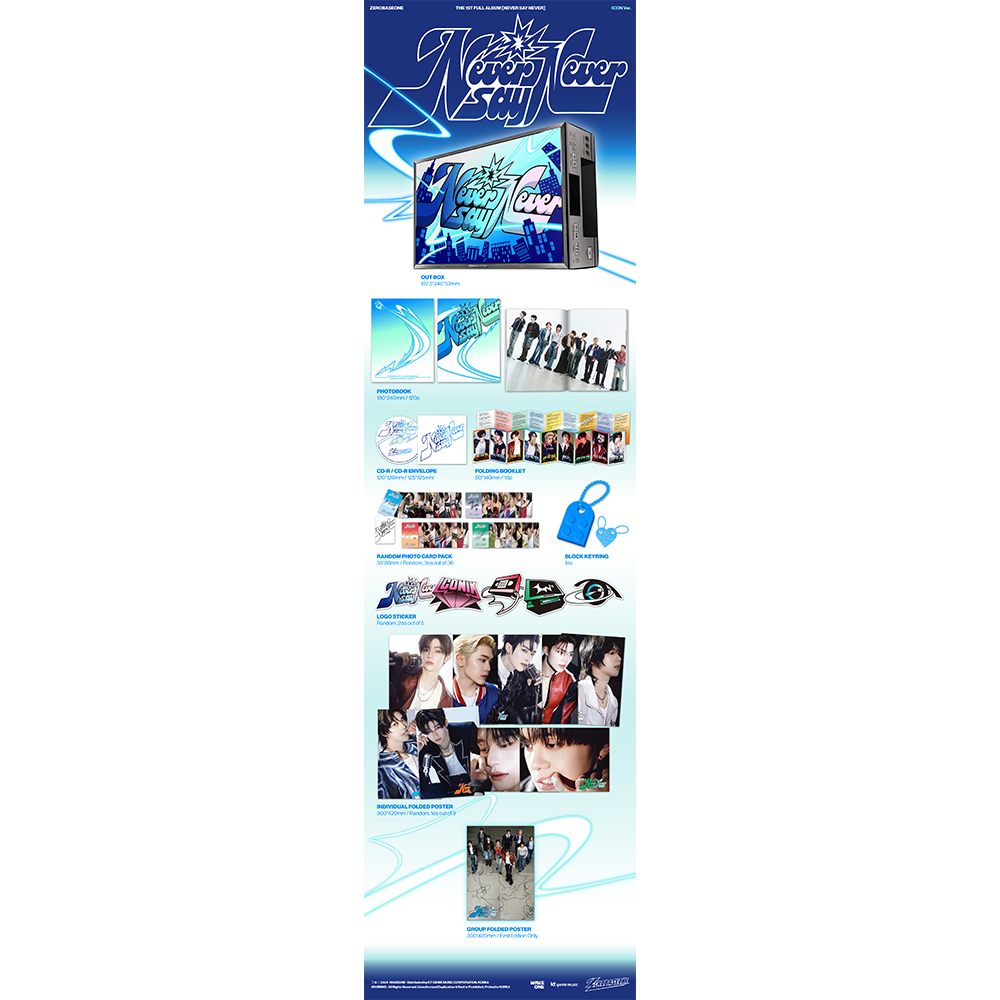 THE 1ST FULL ALBUM - NEVER SAY NEVER (ICON Ver.) - ZEROBASEONE