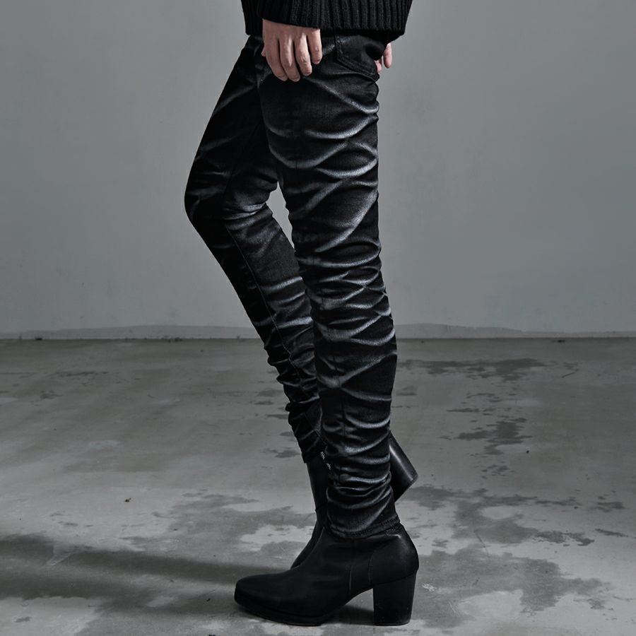 CIVARIZE【シヴァーライズ】パールバインダー立体加工スキニーデニム