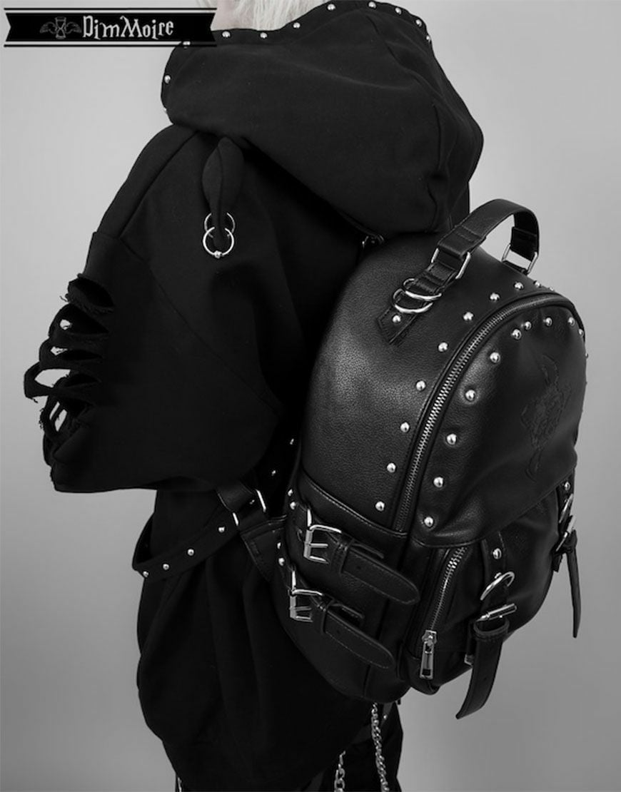 DimMoire【ディムモアール】Skull刻印スタッズリュック/Black
