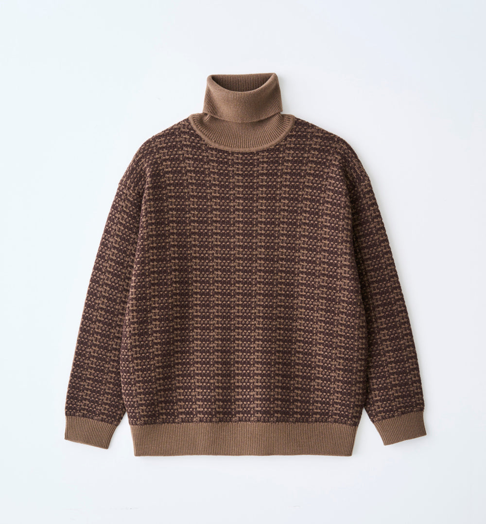 OVERSIZED TWEED TURTLE NECK KNIT – ABYTS