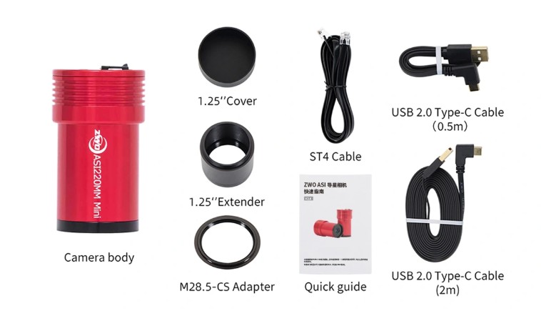 ZWO ASI220MM-MINI Monochrome Astronomy Camera | Agena Astro