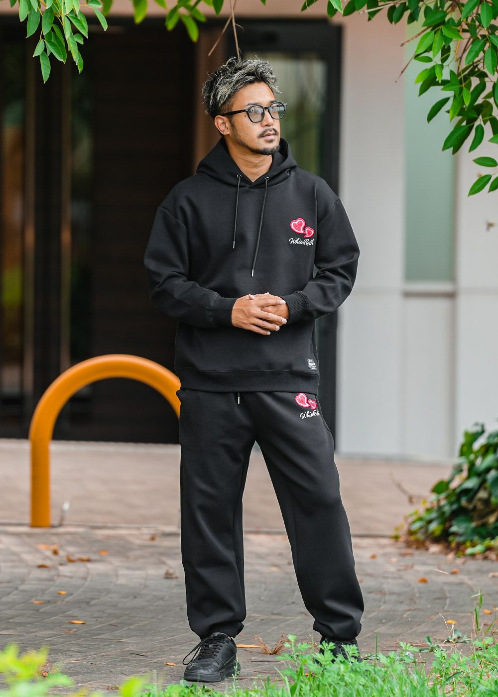 W/Rハートロゴプルパーカー ラグランラインジャケット／ジャケット