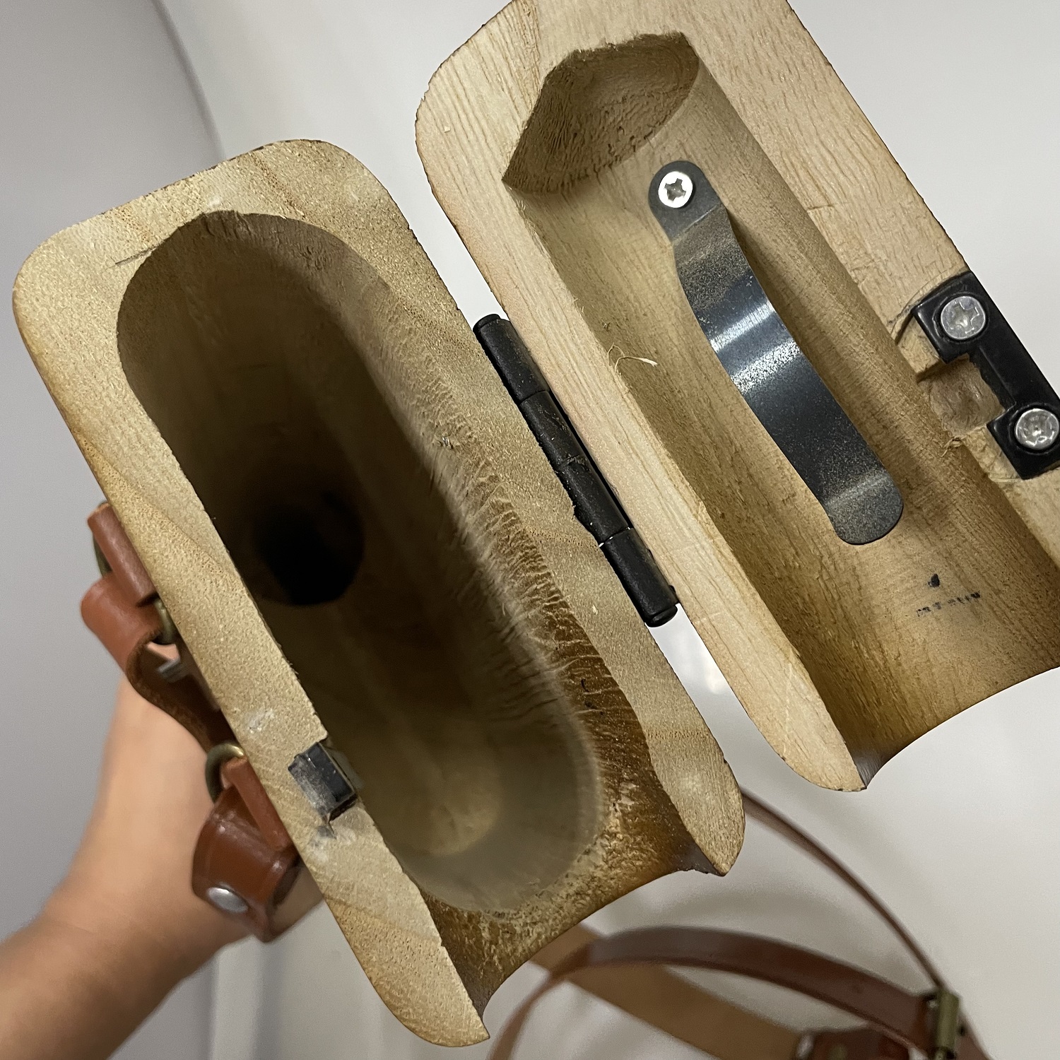 モーゼルc96用の木製ピストルケース,牛革ボックス,第二次世界大戦