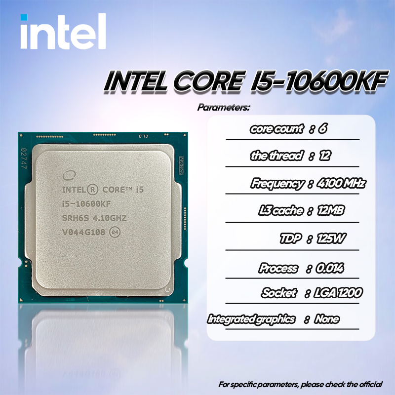 Intel Core i5-10600KF NEW I5 10600KF 4.1 GHz Six-Core Twelve