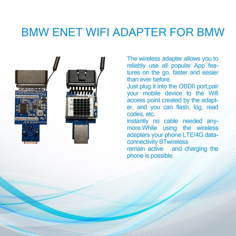 Enet Wifi Adapter for BMW F/G/I Series Obd2 Wifi CarPlay