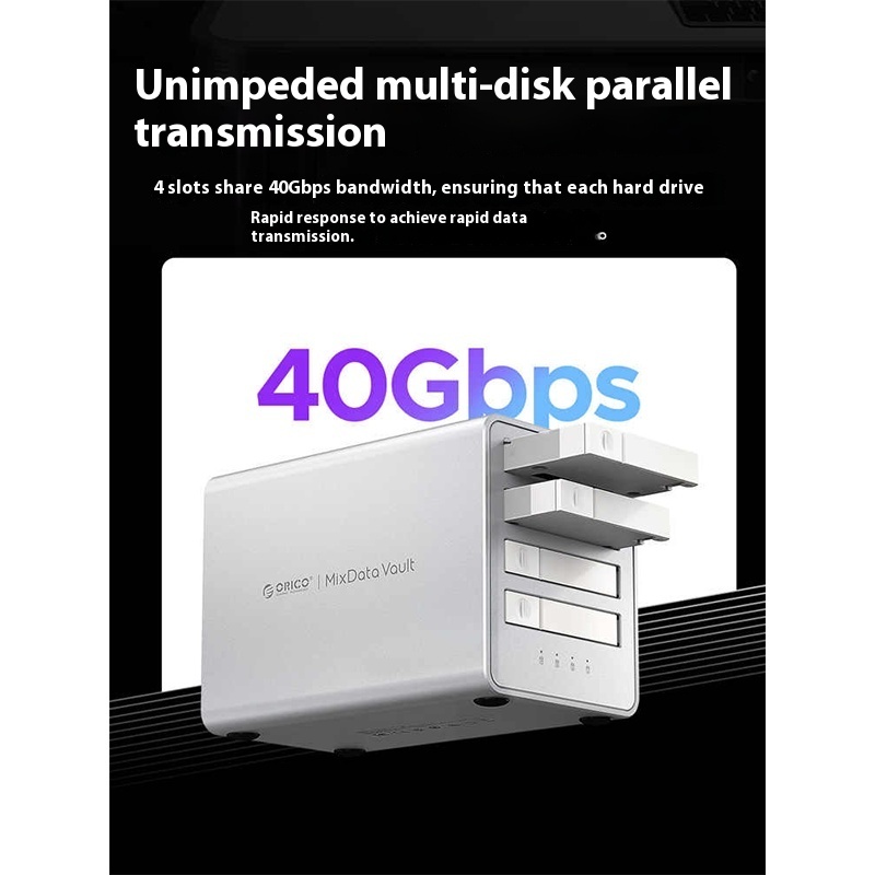 ORICO 8848RC3/8858RC3 All-Flash SSD Enclosure with 40Gbps USB4