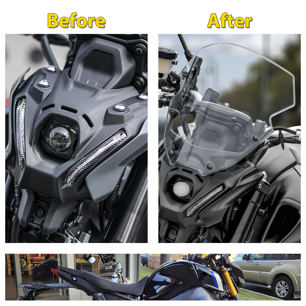 for MT 09 MT09 Sport Touring Windshield Windscreen For Yamaha MT