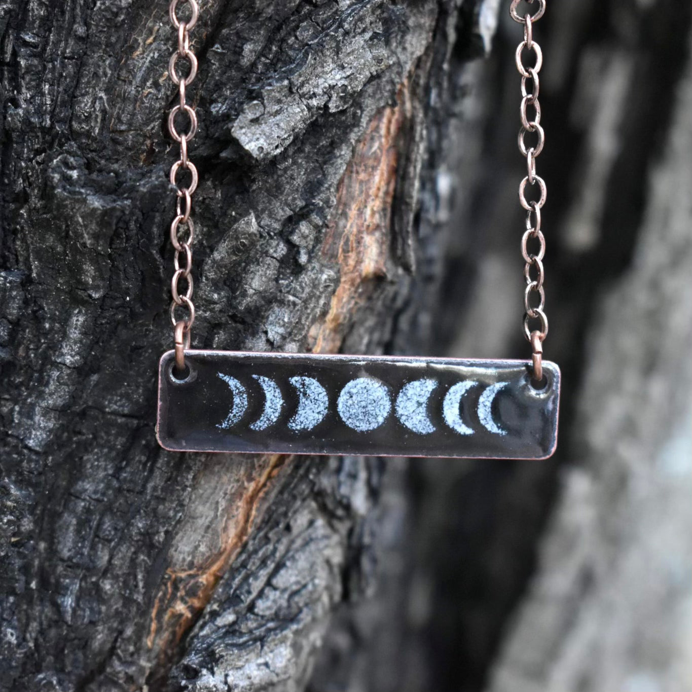 Moon Phase Necklace – Aflame Creations Jewelry
