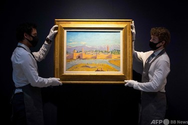 チャーチルの風景画、12億円で落札 アンジェリーナ・ジョリーさん出品
