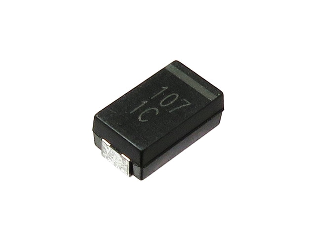 導電性高分子アルミ電解コンデンサー 100μF16V105℃: 受動部品 秋月電子