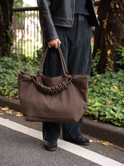 SAGAN VIENNA / Pazar Tote XL brown plant dyed nylon｜aIbn公式通販