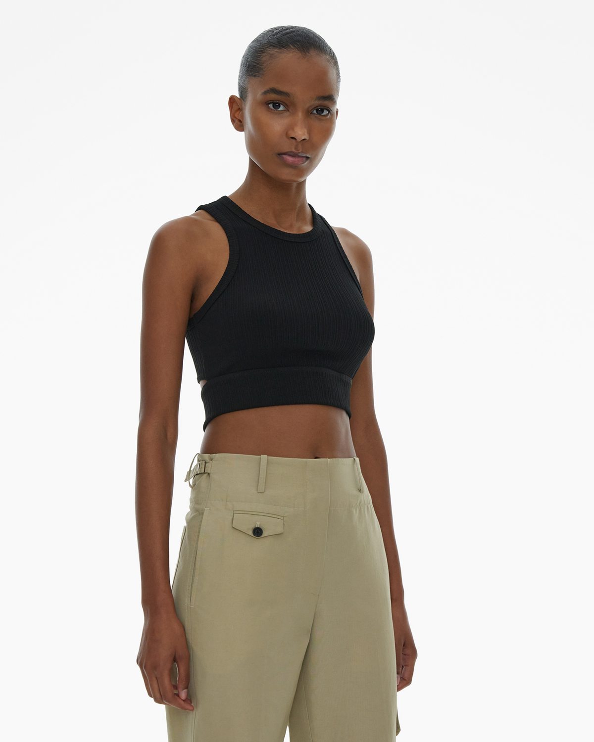 Helmut Lang Cropped Rib Knit Tank Top | WWW.HELMUTLANG.COM