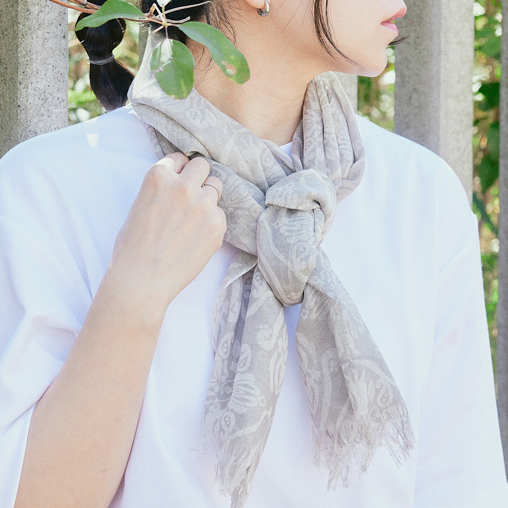 UVカット率95% 軽くてやわらかい シルク x コットン ストール – aoneco