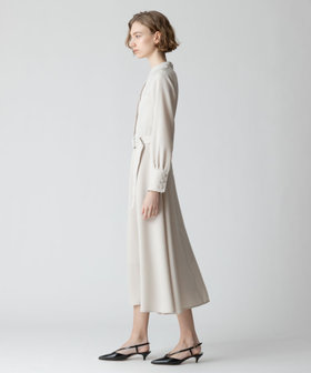 キョウネンポリエステルスラッシュネックワンピース|allureville