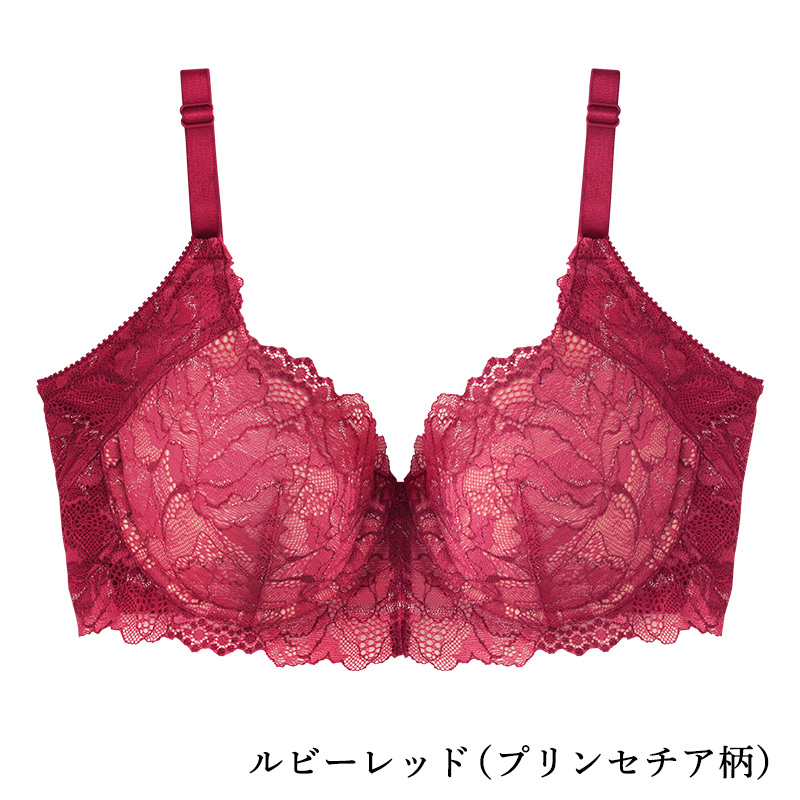 背中すっきり つつまれ美乳ブラ プリンセチア柄 | 補整下着(補正下着