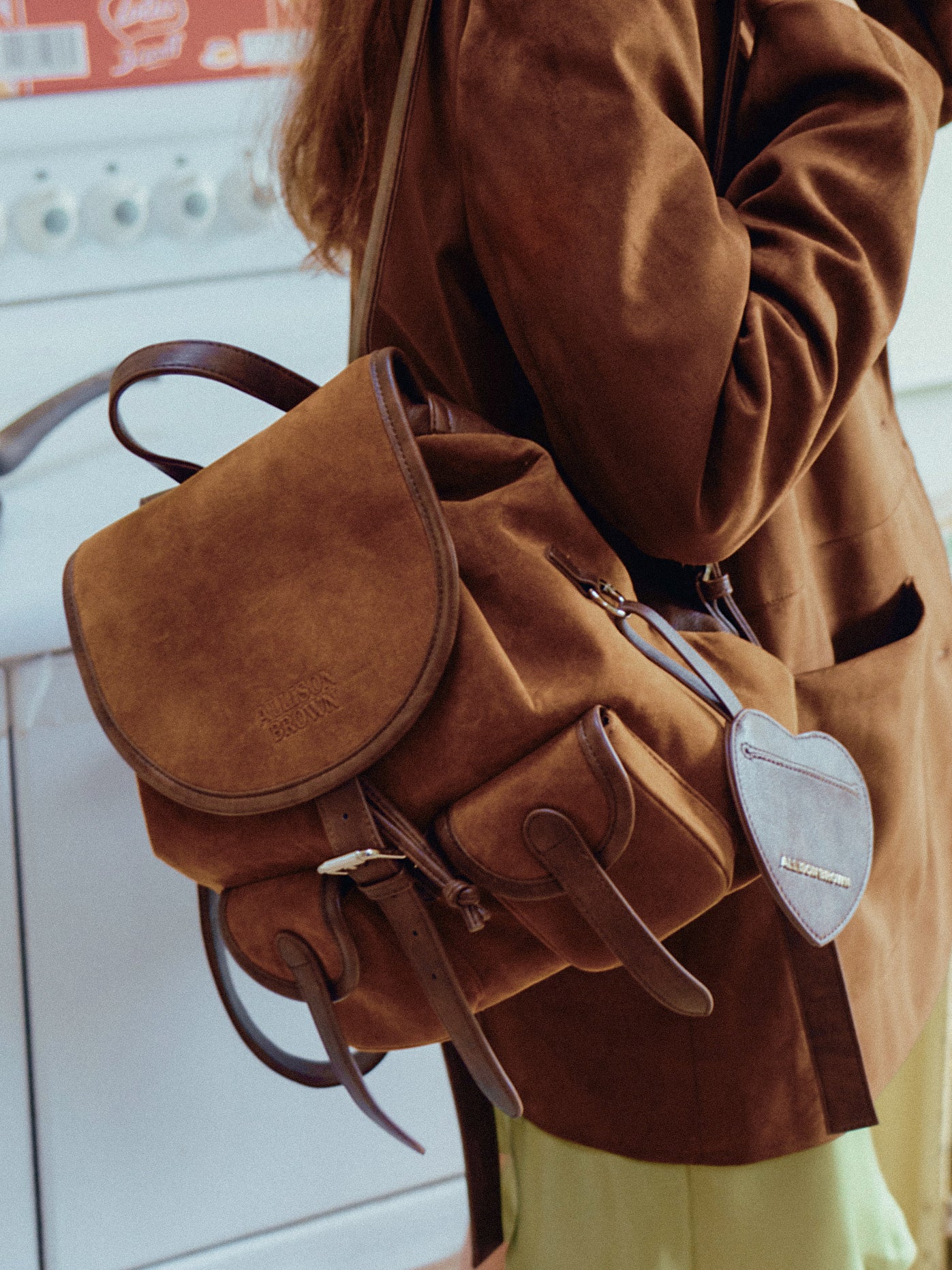 Brownie Suede Backpack – ALLISON BROWN